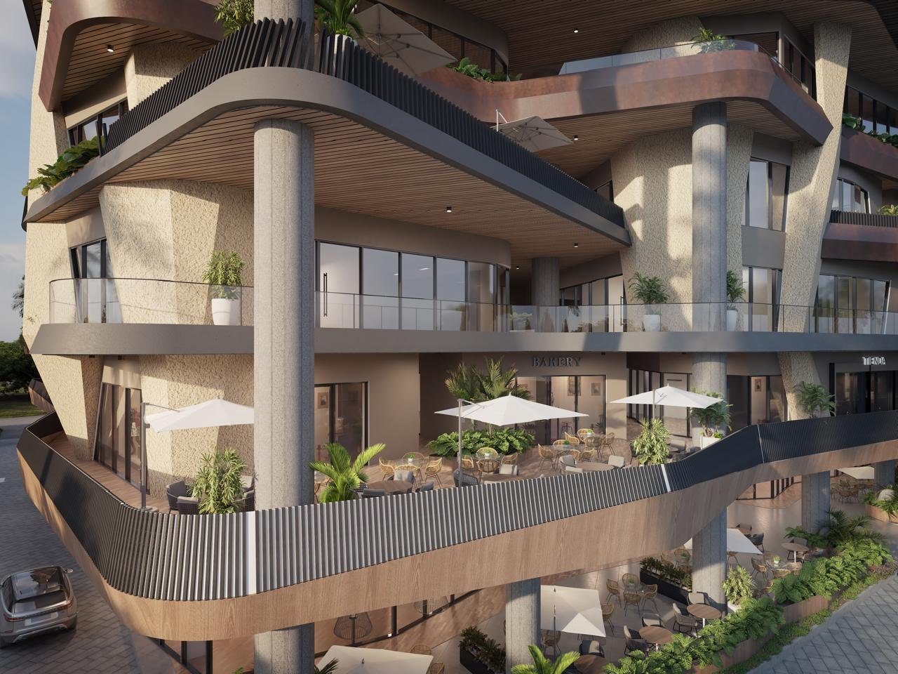 Level Business Center — Terraza y vista